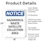 Signmission Hazardous Waste Satellite Collection OSHA Notice Sign, Aluminum, 18in W x 24in L, 2PK OS-2PACK-NS-A-1824-V-13344 - alternate 4